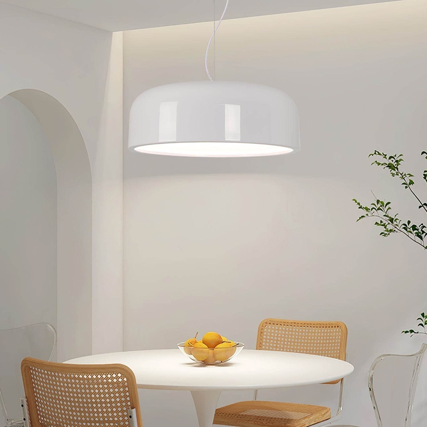 Modern Pendant Lamp for Dining Room & Kitchen | Smithfield Aluminum LED Light | E26/E27 Socket | 48cm Large Ceiling Light