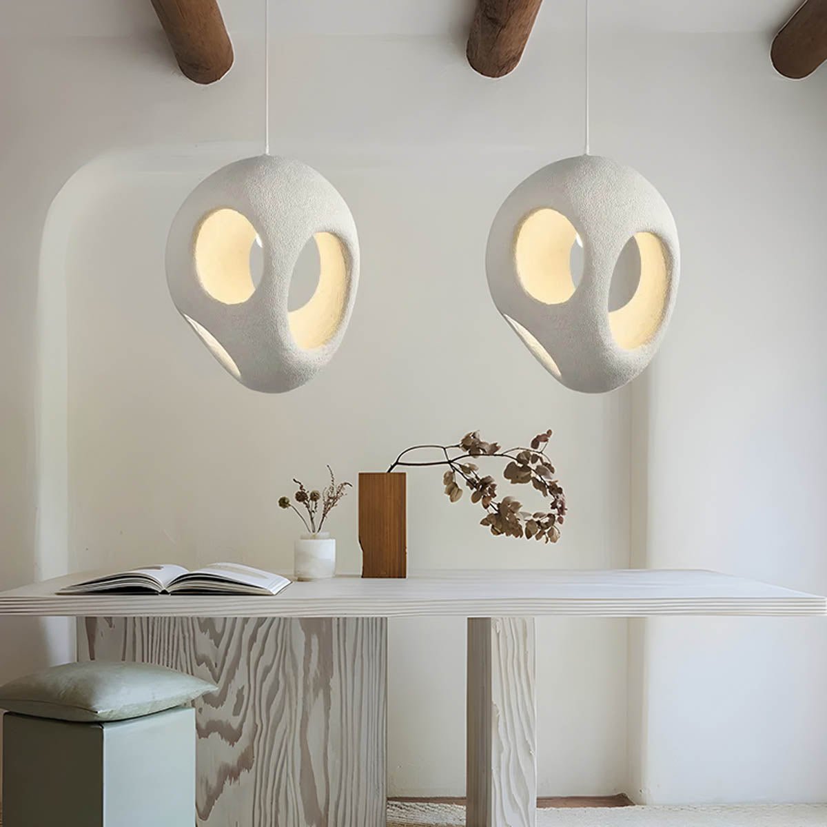 Wabi Sabi Pendant Lamp TAKI Ceiling Light | E27 LED Included | Adjustable 150cm Cord | Minimalist Japandi Hanging Lamp