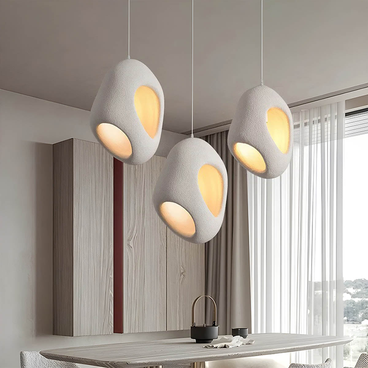 Wabi Sabi Pendant Lamp TAKI Ceiling Light | E27 LED Included | Adjustable 150cm Cord | Minimalist Japandi Hanging Lamp