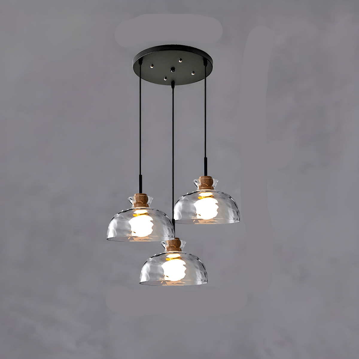 TOKYO Glass Chandelier Pendant Light | Modern LED Ceiling Lamp | E27 Bulb Included | Adjustable Cord | Minimalist Luxury Lighting