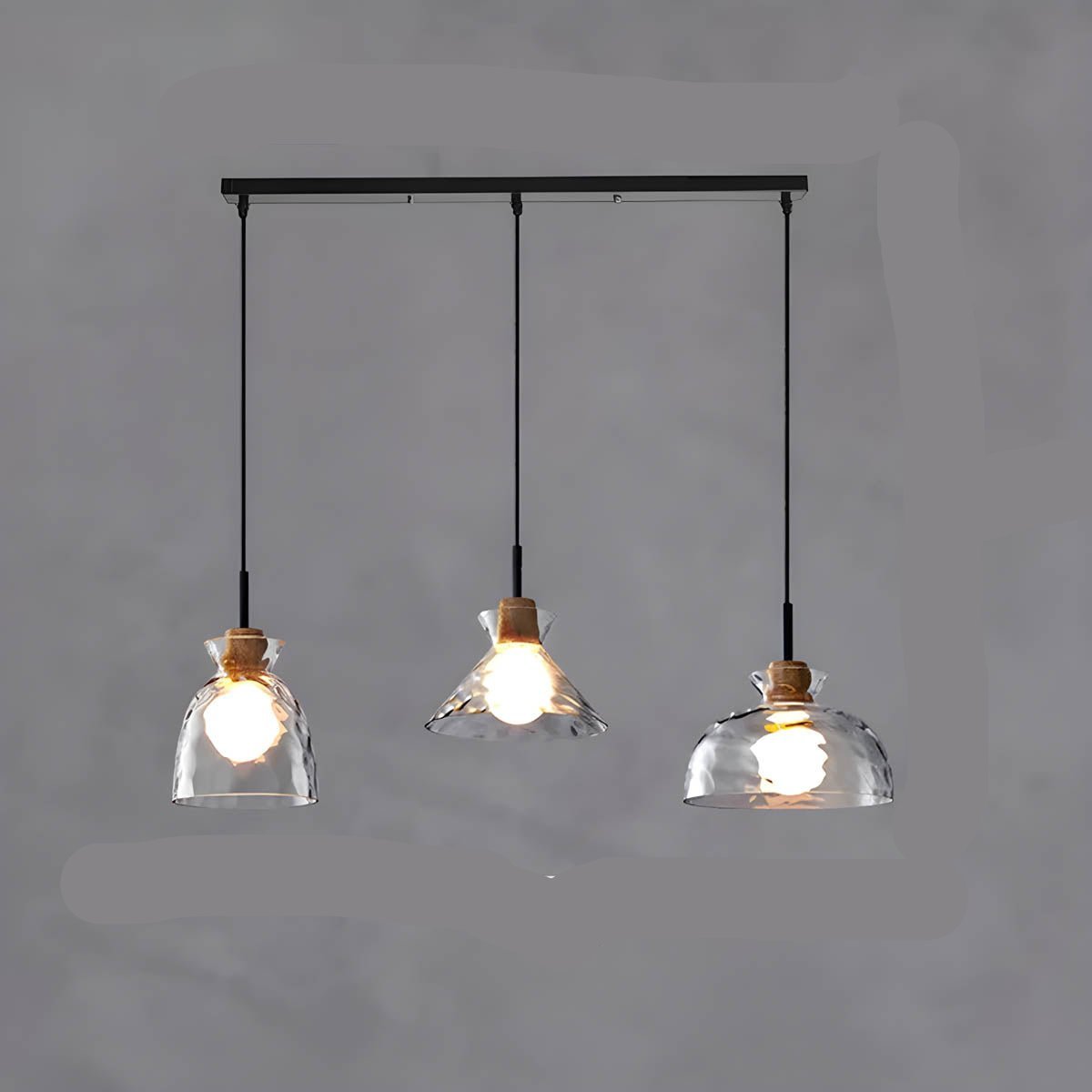 TOKYO Glass Chandelier Pendant Light | Modern LED Ceiling Lamp | E27 Bulb Included | Adjustable Cord | Minimalist Luxury Lighting