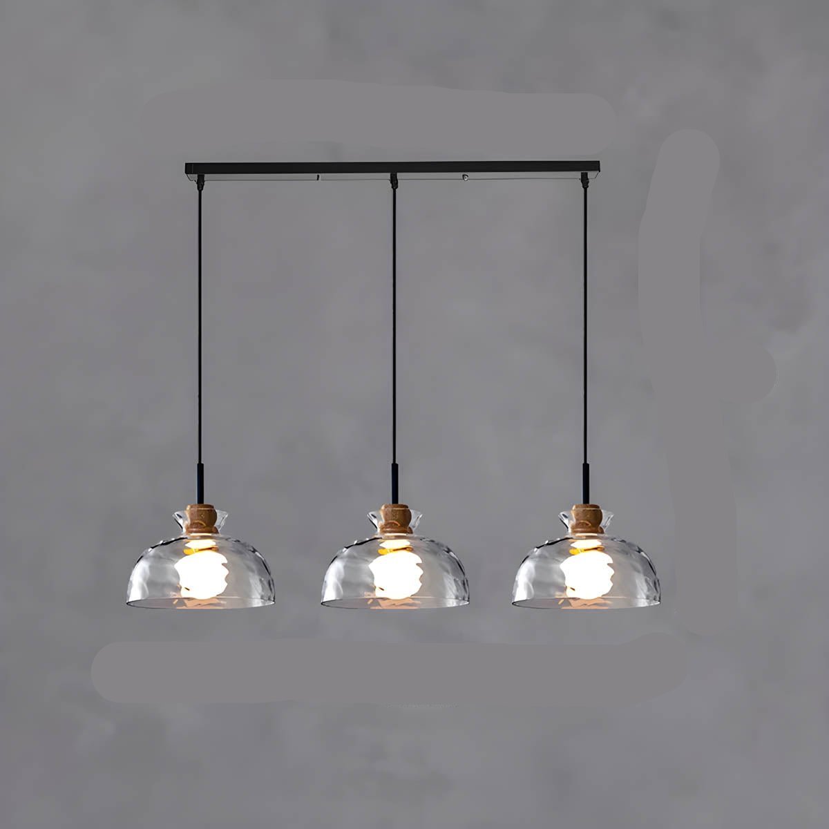 TOKYO Glass Chandelier Pendant Light | Modern LED Ceiling Lamp | E27 Bulb Included | Adjustable Cord | Minimalist Luxury Lighting