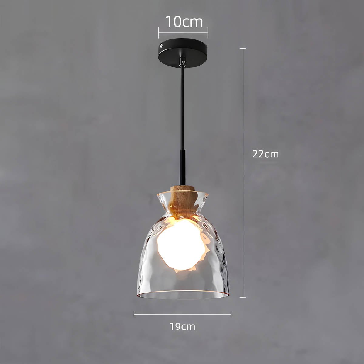 TOKYO Glass Chandelier Pendant Light | Modern LED Ceiling Lamp | E27 Bulb Included | Adjustable Cord | Minimalist Luxury Lighting