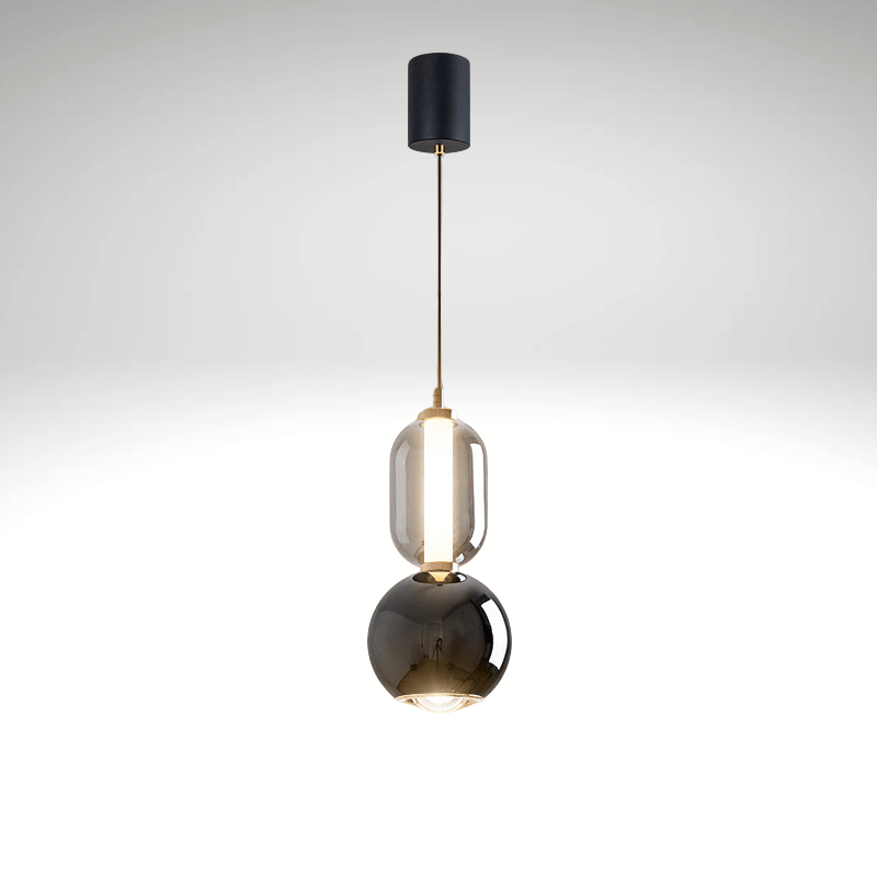Nordic Creative Pendant Lamp Iron Glass Modern Hanging Light | LED Included | Minimalist Indoor Chandelier | Bedroom Dining Lighting