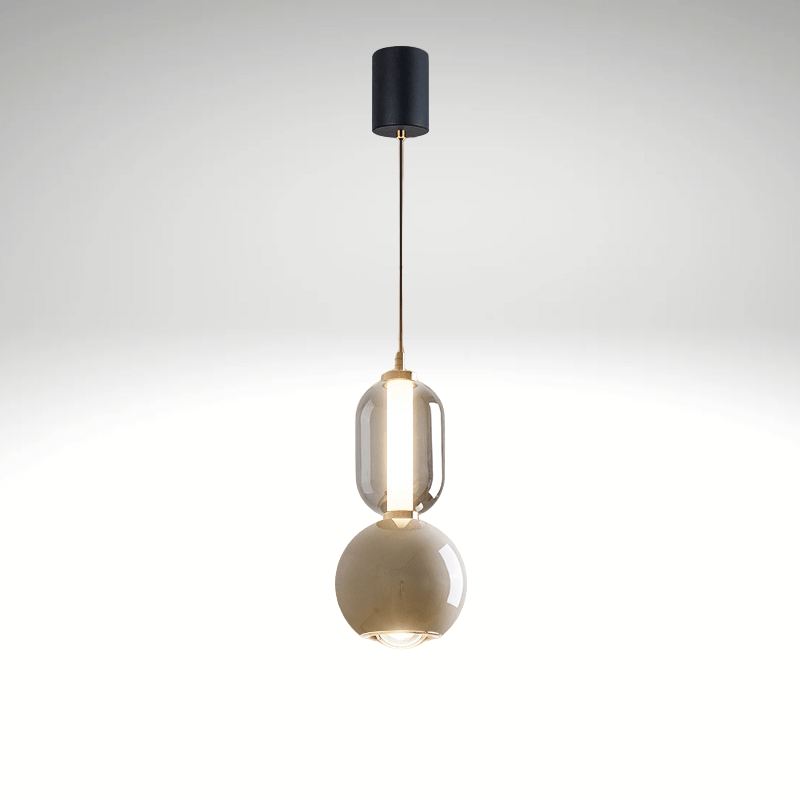 Nordic Creative Pendant Lamp Iron Glass Modern Hanging Light | LED Included | Minimalist Indoor Chandelier | Bedroom Dining Lighting