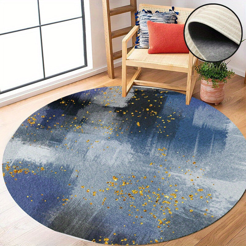 LunaWeave | Stylish Round Rug Non-Slip | Modern Boho Rug with Washable Design for Every Home