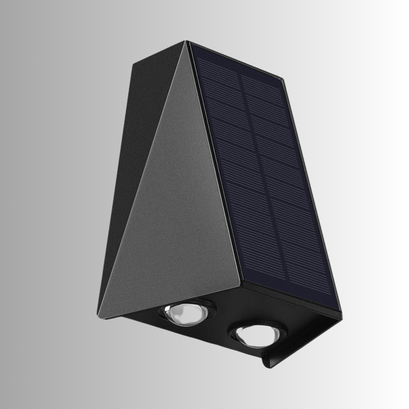 Solar LED Wall Lamp | Outdoor Waterproof Up & Down Light | Rotatable Solar Wall Lighting | ABS+PC Garden & Patio Light