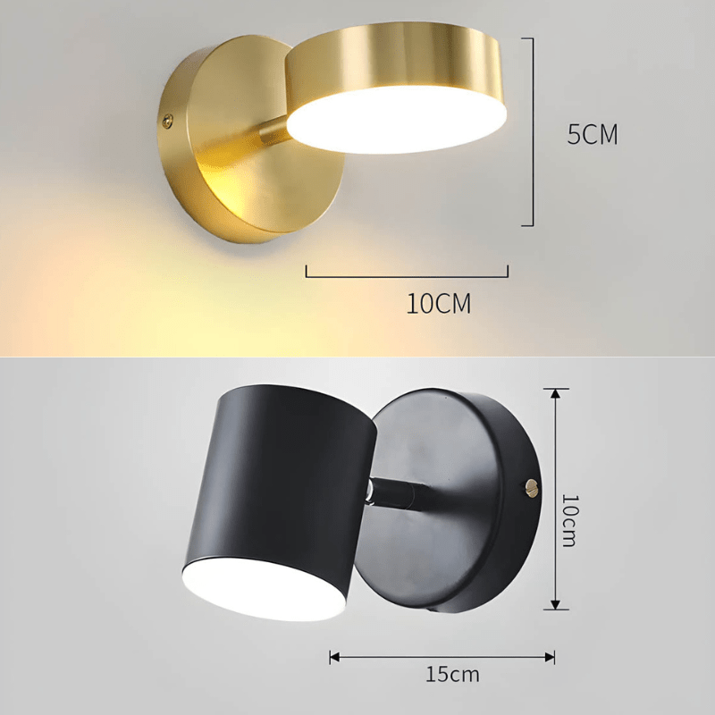 Scandinavian Copper LED Wall Lamp for Bedroom & Living Room | Slim Minimalist Design | 5W Ambient Lighting | Modern Accent Light