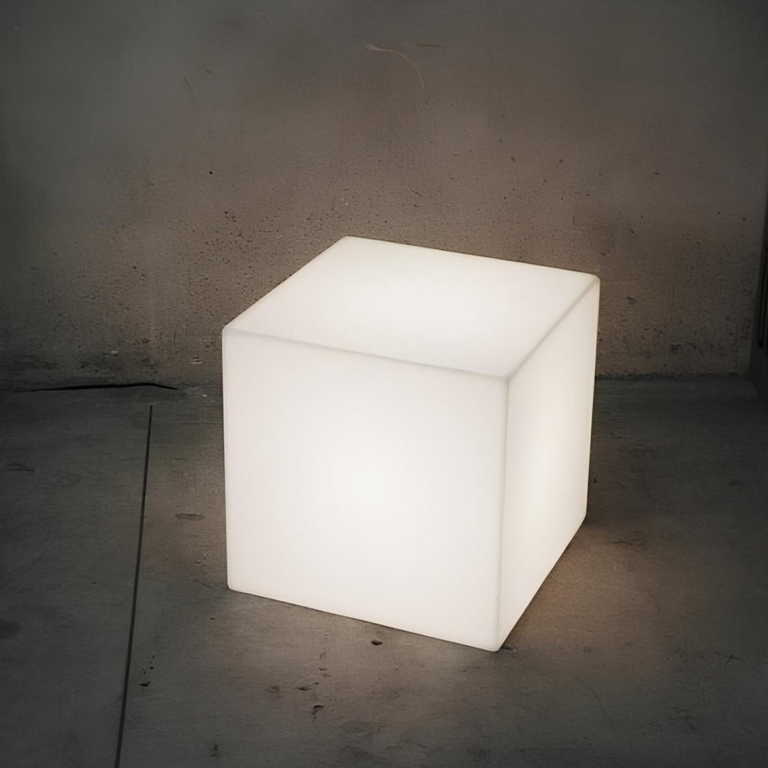 Cubic Garden Light Modern Cube Design | Rechargeable LED | USB & Solar Powered | Indoor & Outdoor Lighting