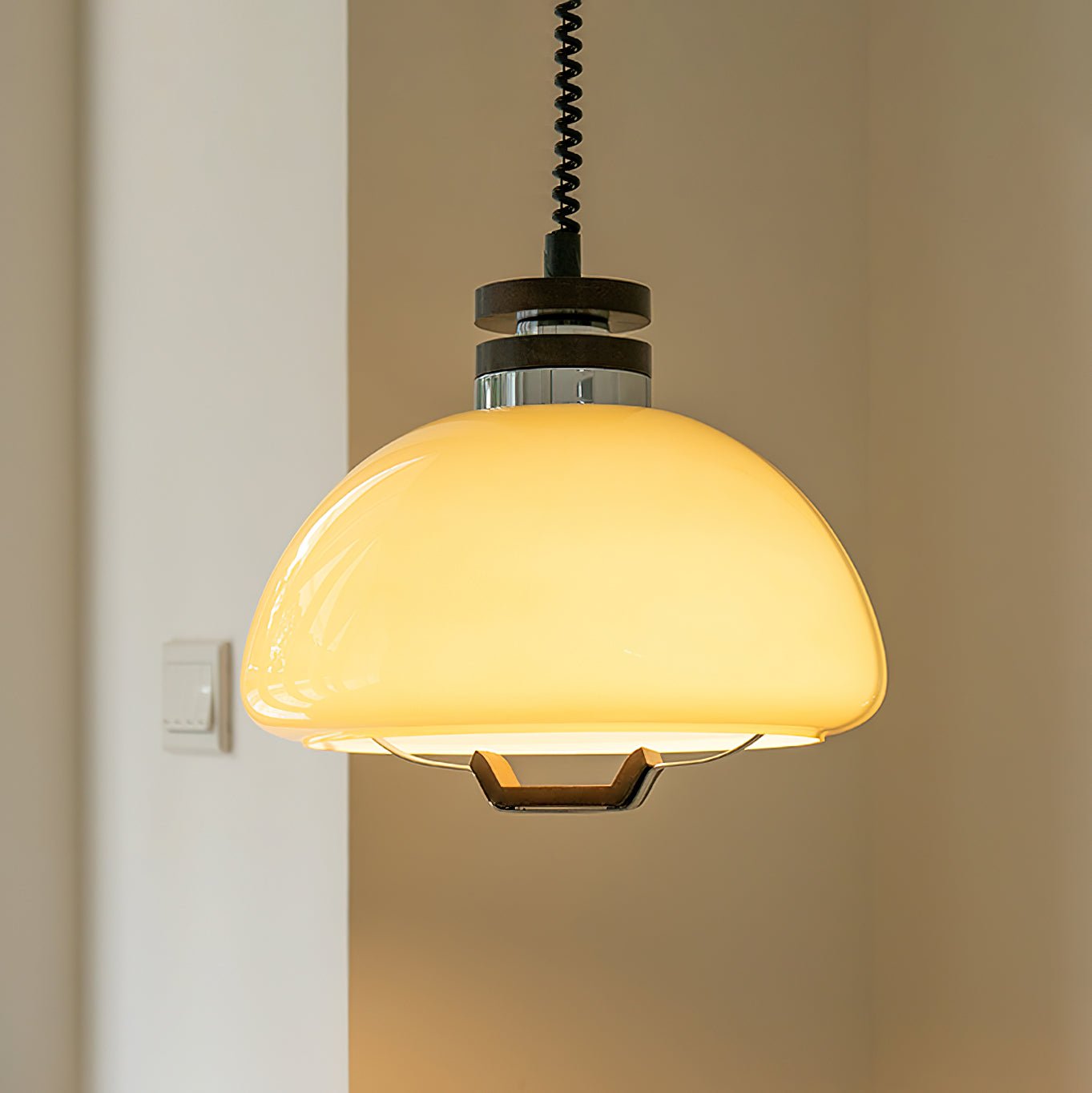 Vela Pudding Pendant Lamp Glass Ceiling Light | Modern Sculptural Design | E26/E27 Socket | Warm Ambient LED Lighting