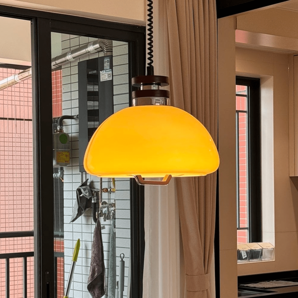 Vela Pudding Pendant Lamp Glass Ceiling Light | Modern Sculptural Design | E26/E27 Socket | Warm Ambient LED Lighting