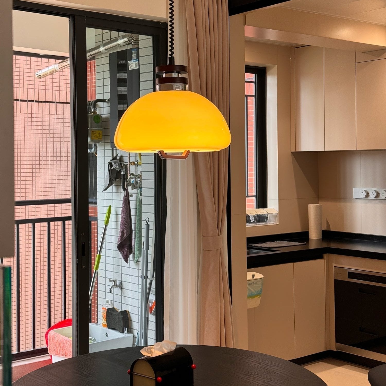 Vela Pudding Pendant Lamp Glass Ceiling Light | Modern Sculptural Design | E26/E27 Socket | Warm Ambient LED Lighting