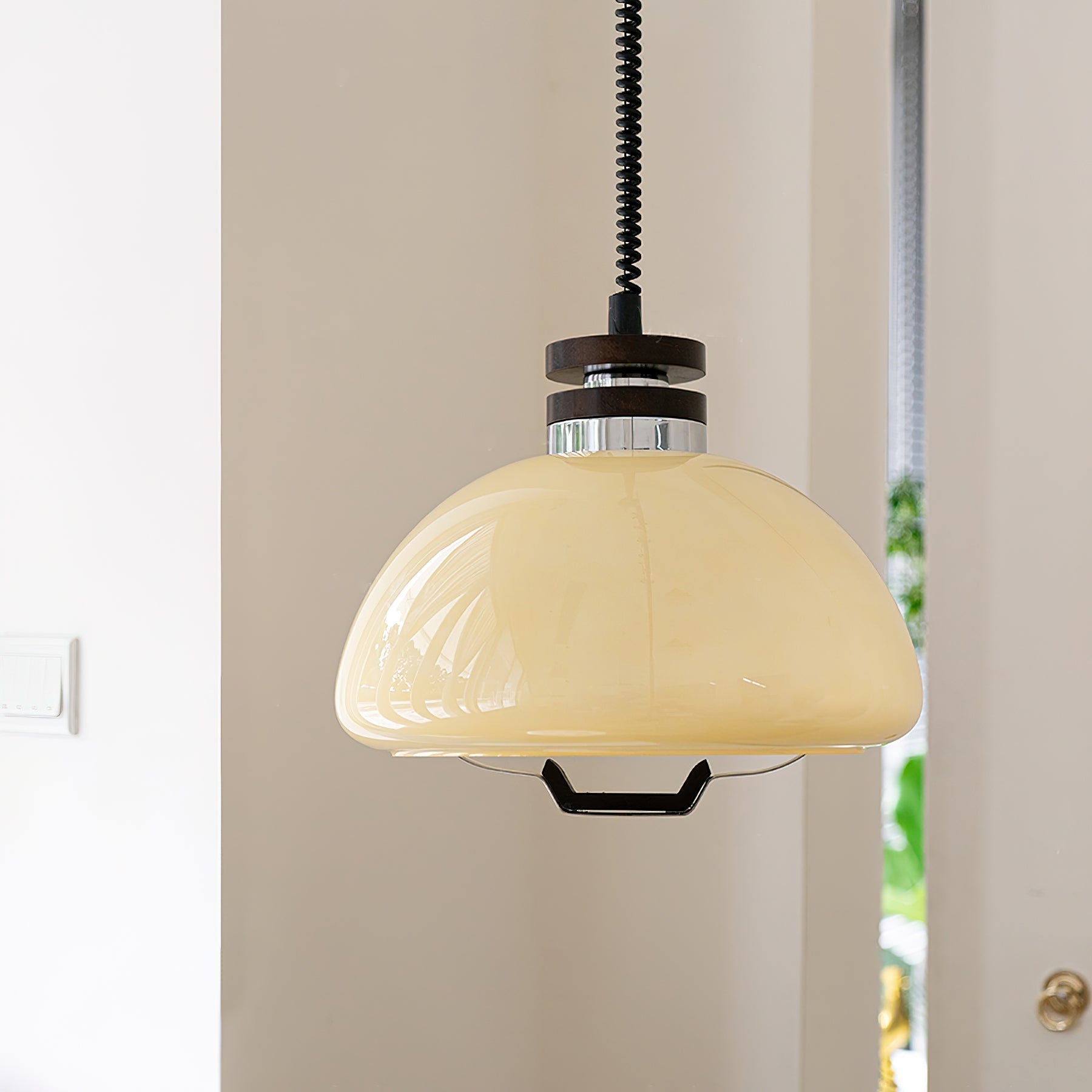 Vela Pudding Pendant Lamp Glass Ceiling Light | Modern Sculptural Design | E26/E27 Socket | Warm Ambient LED Lighting