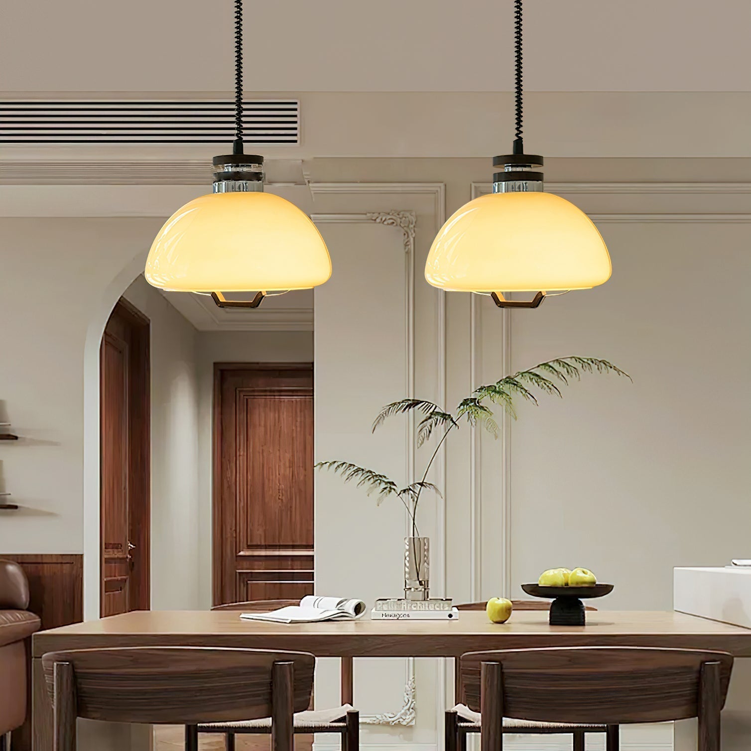 Vela Pudding Pendant Lamp Glass Ceiling Light | Modern Sculptural Design | E26/E27 Socket | Warm Ambient LED Lighting