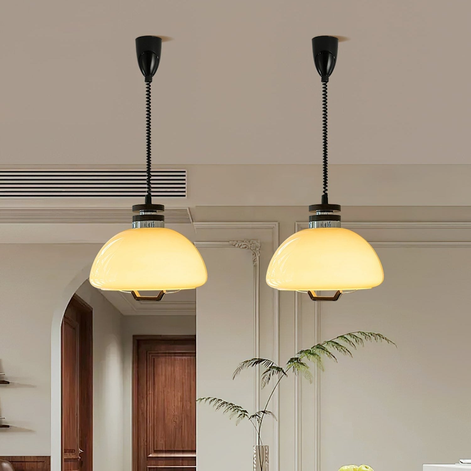 Vela Pudding Pendant Lamp Glass Ceiling Light | Modern Sculptural Design | E26/E27 Socket | Warm Ambient LED Lighting