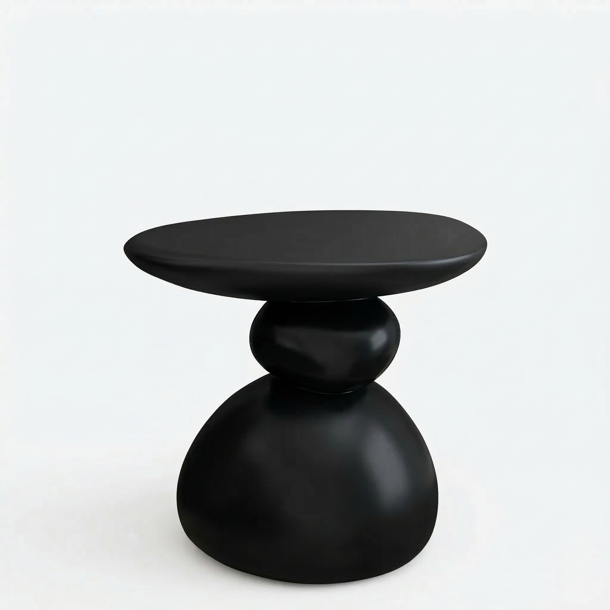 Cireva Scandinavian Side Table | Modern Minimalist Living Room & Bedroom Accent Table | Compact Resin Round Side Table / Nightstand | Ø43 × H40 cm