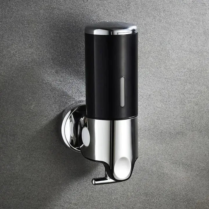 Wall-Mounted Soap Dispenser | Dish Soap Dispenser Set | Black, Silver & Transparent | SoapFlow
