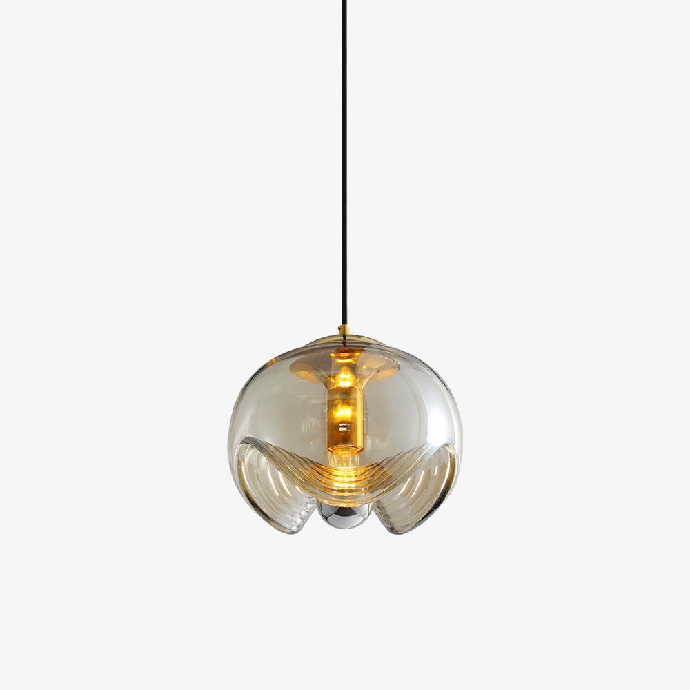 Wave Pendant Lamp | Modern Fluid Glass Hanging Light | E26/E27 LED/Edison Fixture | Adjustable Suspension Ceiling Lighting
