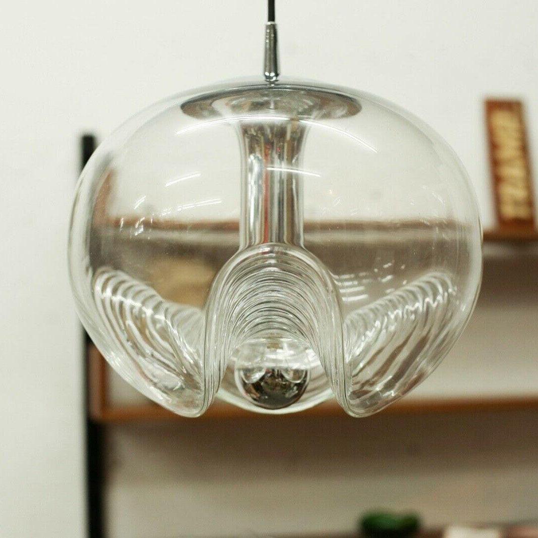 Wave Pendant Lamp | Modern Fluid Glass Hanging Light | E26/E27 LED/Edison Fixture | Adjustable Suspension Ceiling Lighting
