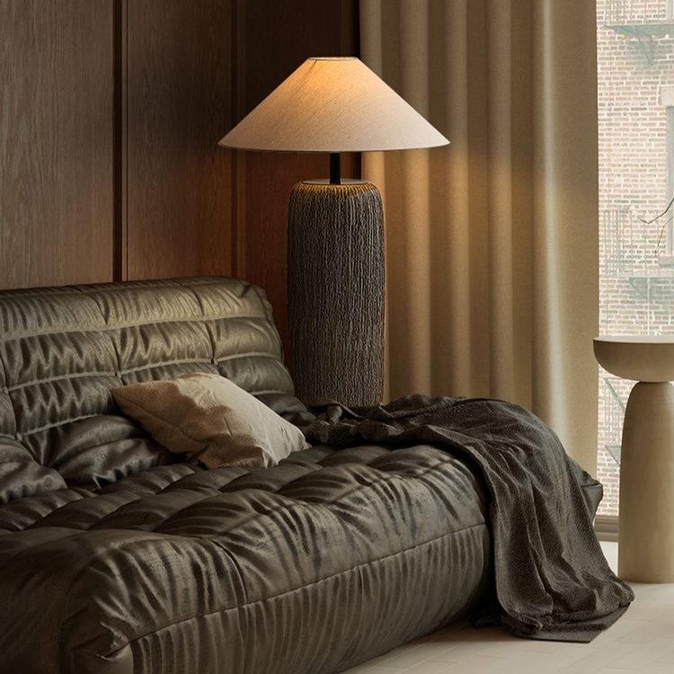 Weathered Wooden Floor Lamp