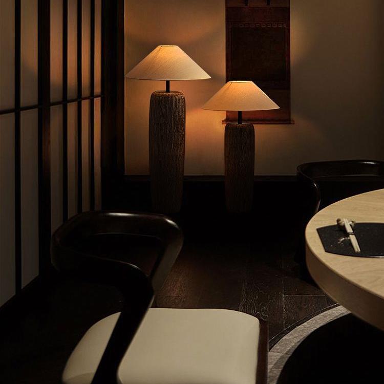 Weathered Wooden Floor Lamp