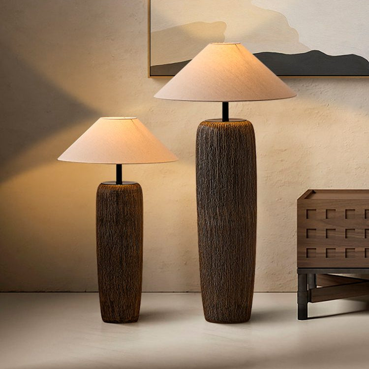 Weathered Wooden Floor Lamp