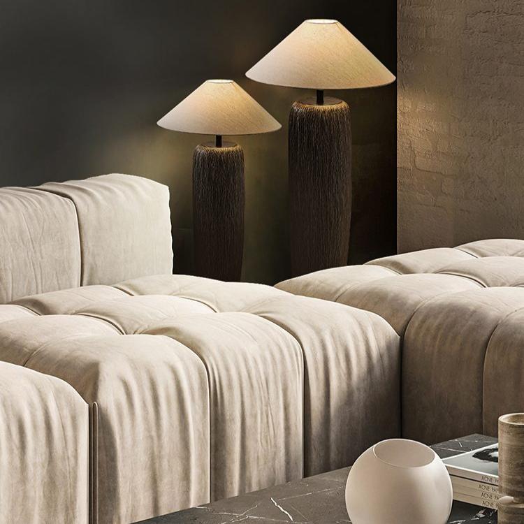 Weathered Wooden Floor Lamp