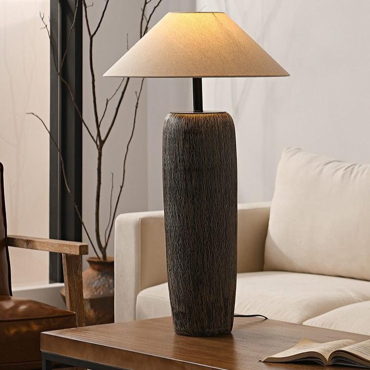 Weathered Wooden Floor Lamp
