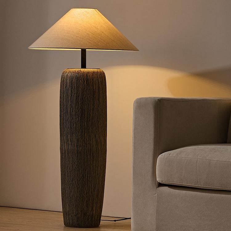 Weathered Wooden Floor Lamp