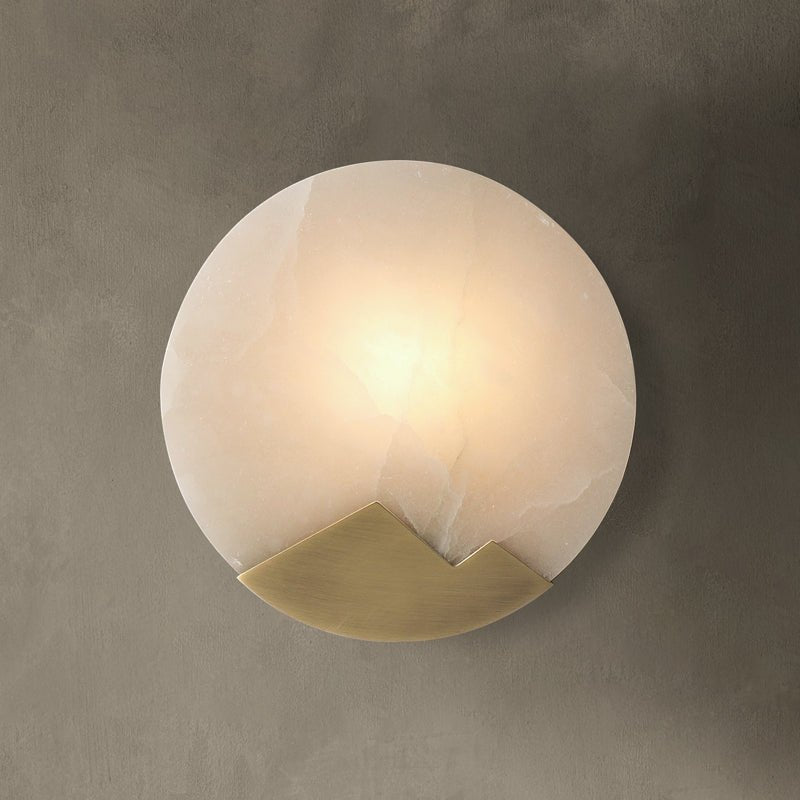 Scandinavian Marble Wall Lamp for Bedroom & Living Room | Minimalist Copper Accent Light | Dimmable E14 LED | Luxury Wall Sconce