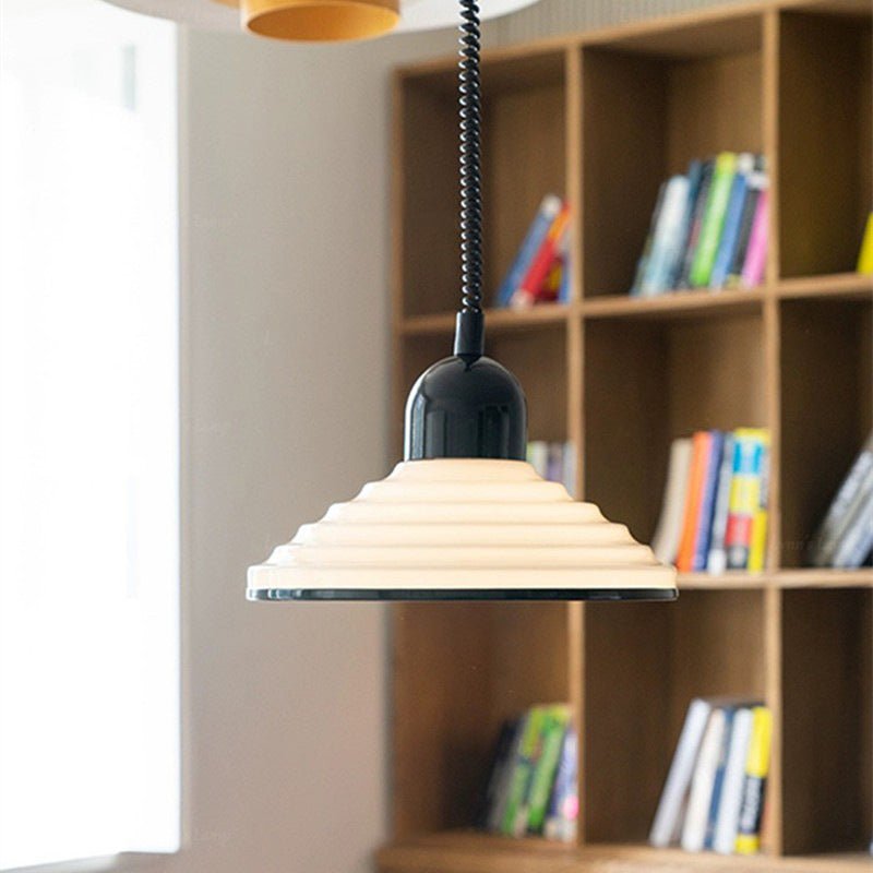French Cream Glass Wind Pendant Lamp