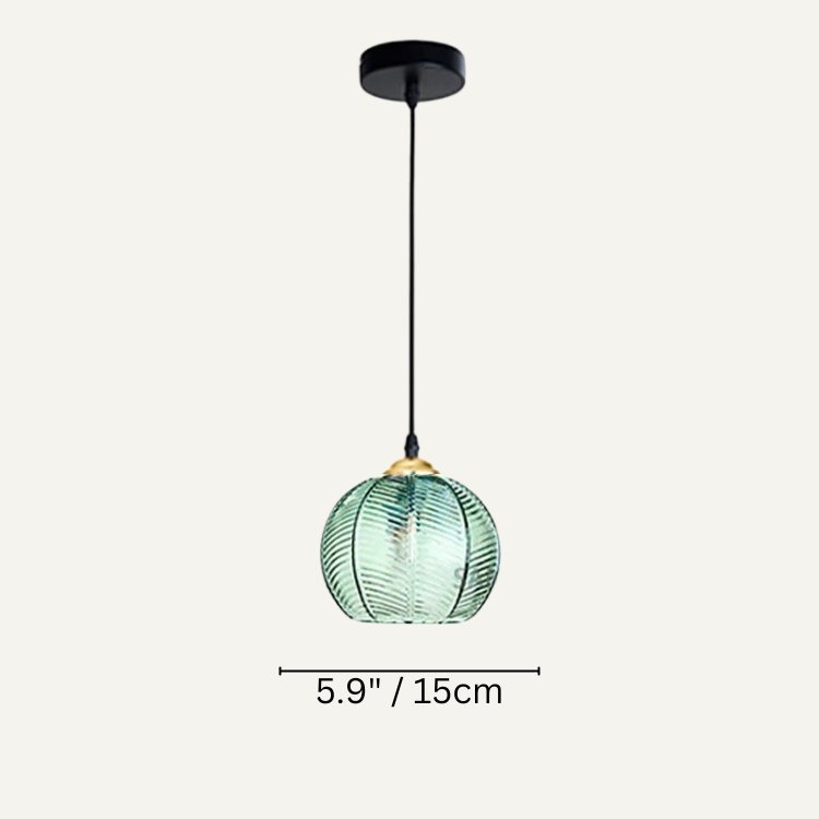 Aalin Pendant Light | Matte Glass Leaf Pattern LED Ceiling Lamp | Adjustable Chain | Dining & Living Room