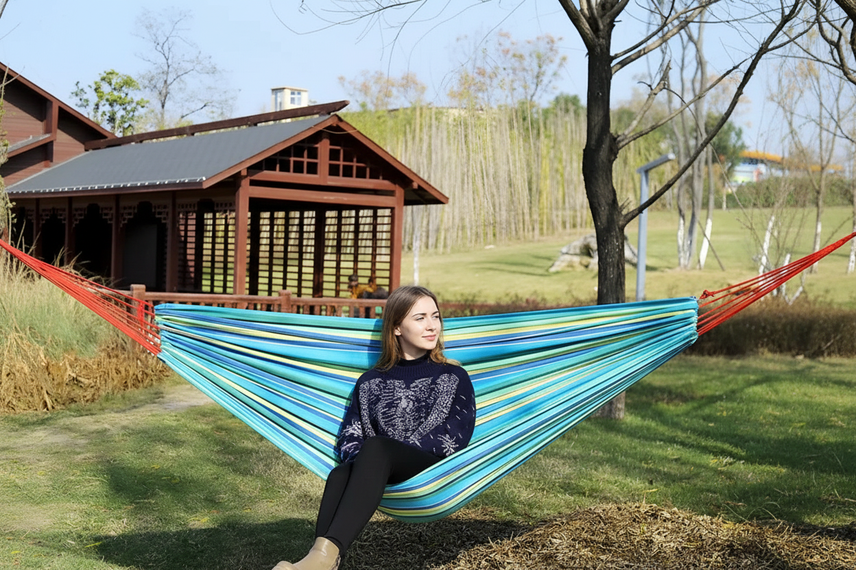Multifunctional Hammock for Indoor & Outdoor Use | Breathable Fabric | Stable Design | 200 x 150 cm | 200 kg Capacity