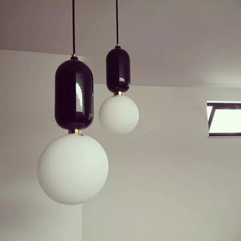 Spherical Pendant Lamp for Dining & Living Room | Glass Globe Design | G9 Light Source | Modern Minimalist Ceiling Lighting
