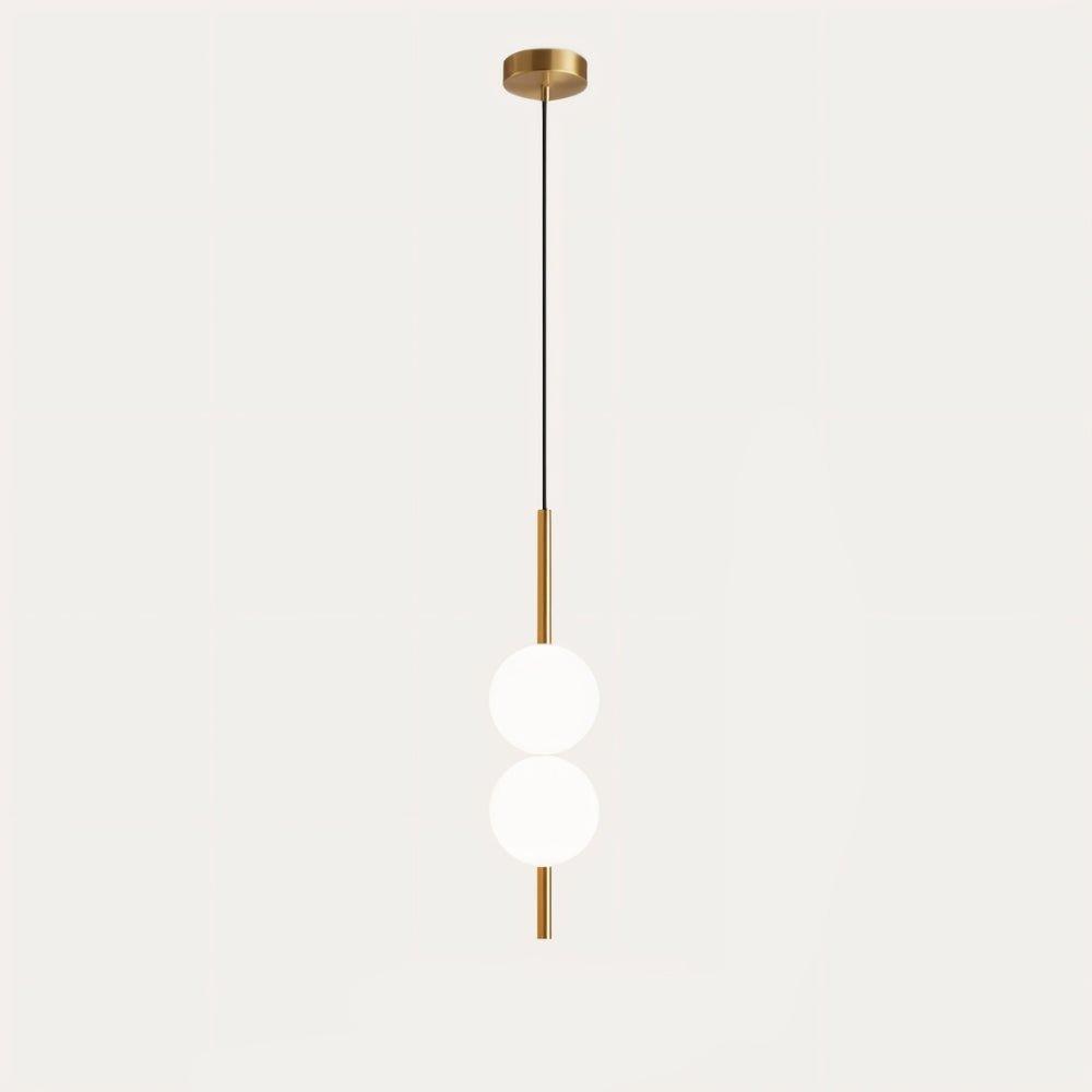 Afzal Pendant Light | Acrylic Globe LED Ceiling Lamp | Adjustable Metal Chain | Scandinavian Modern Interior
