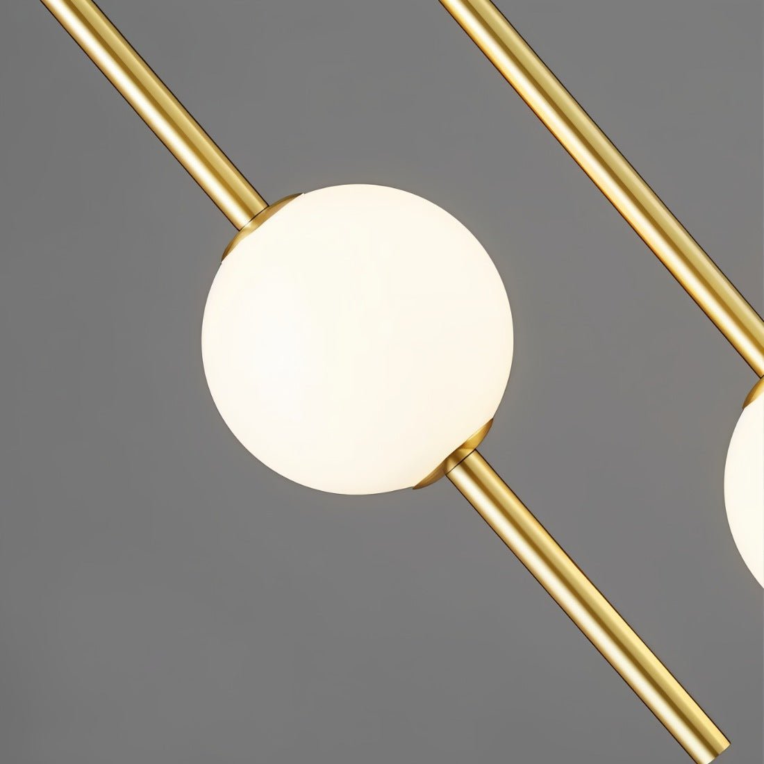 Afzal Pendant Light | Acrylic Globe LED Ceiling Lamp | Adjustable Metal Chain | Scandinavian Modern Interior