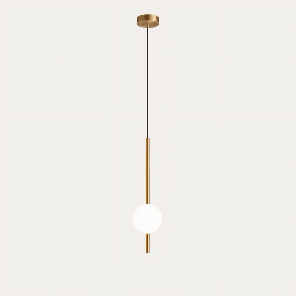 Afzal Pendant Light | Acrylic Globe LED Ceiling Lamp | Adjustable Metal Chain | Scandinavian Modern Interior