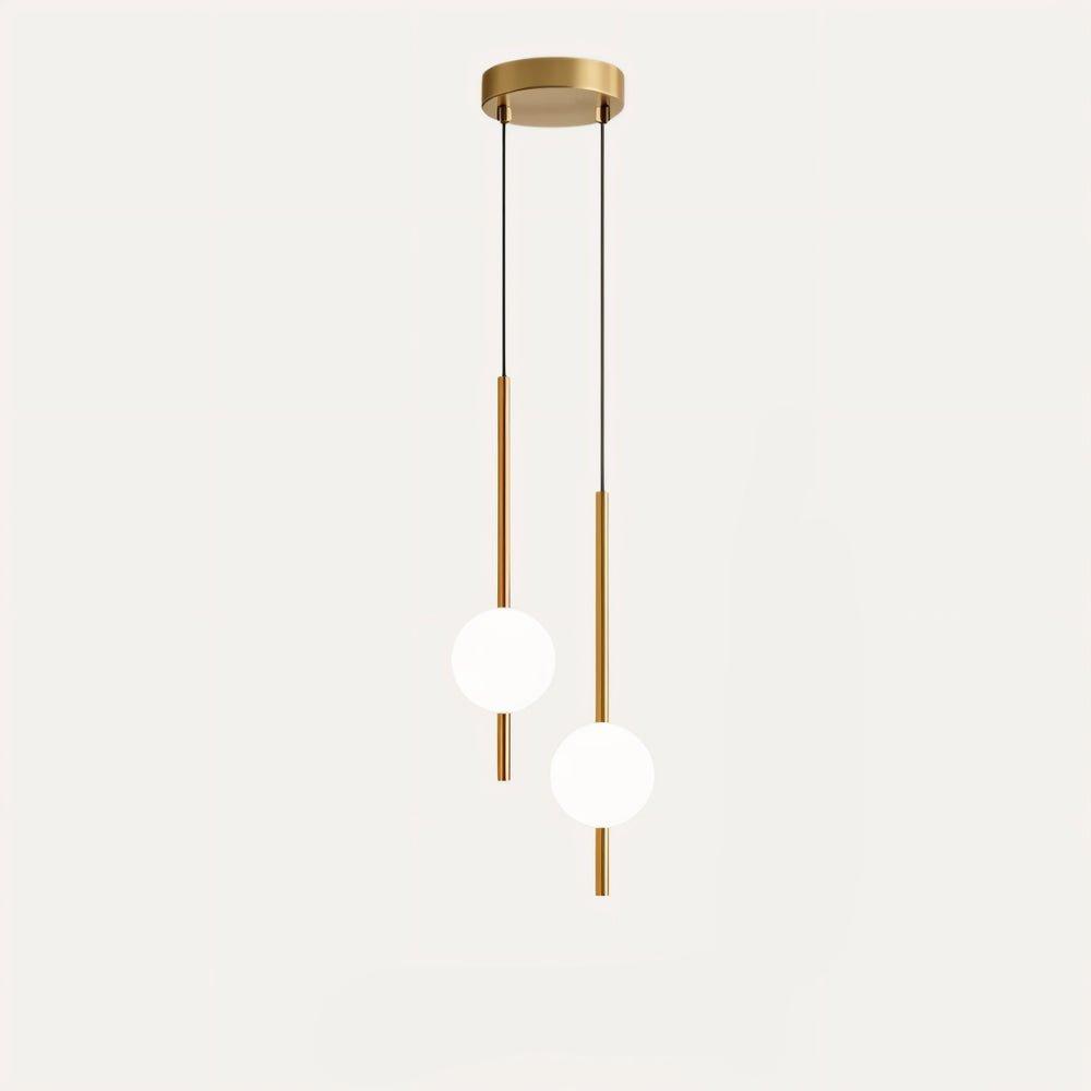 Afzal Pendant Light | Acrylic Globe LED Ceiling Lamp | Adjustable Metal Chain | Scandinavian Modern Interior