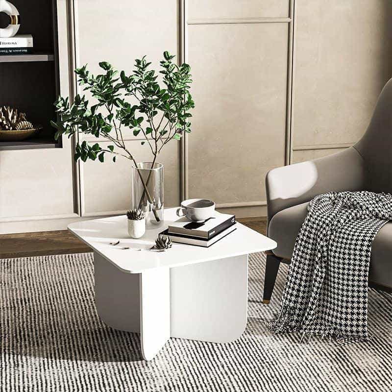 Ravelli Modern Coffee Table | Transparent Acrylic Center Table 50x40 cm | Scratch-Resistant Minimalist Living Room Table, 10mm Thick