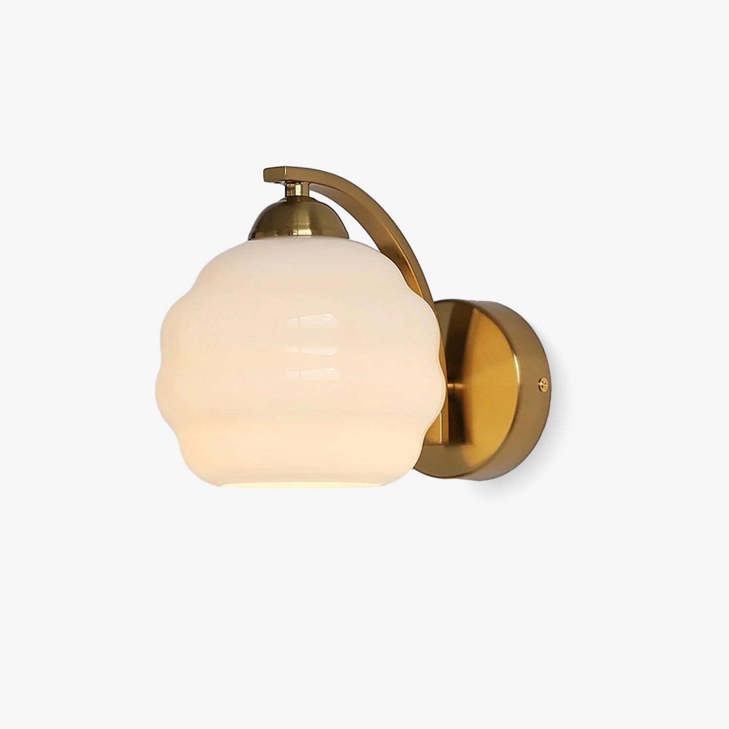 Art Deco Vintage Wall Lamp Glass Shade | Gold or Chrome Finish | E26 E27 LED Compatible | Classic Indoor Wall Lighting