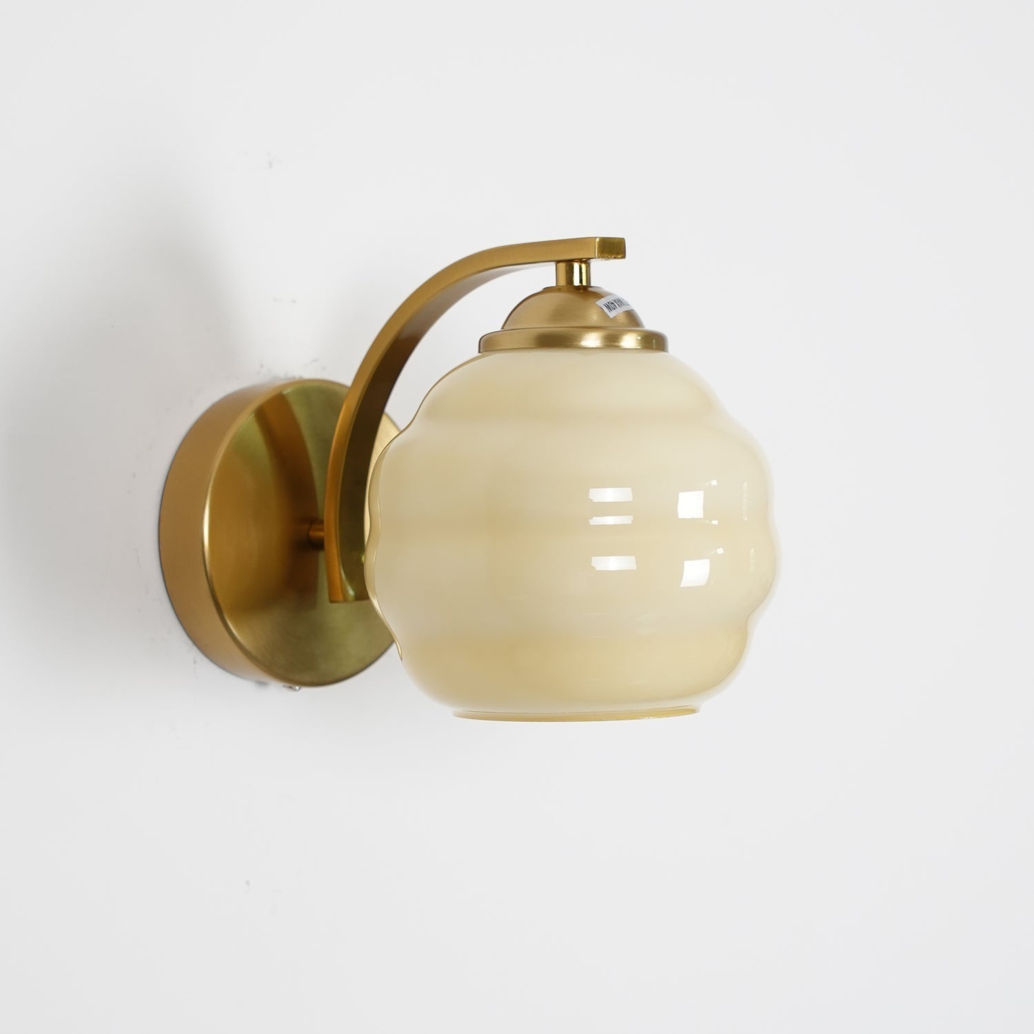 Art Deco Vintage Wall Lamp Glass Shade | Gold or Chrome Finish | E26 E27 LED Compatible | Classic Indoor Wall Lighting