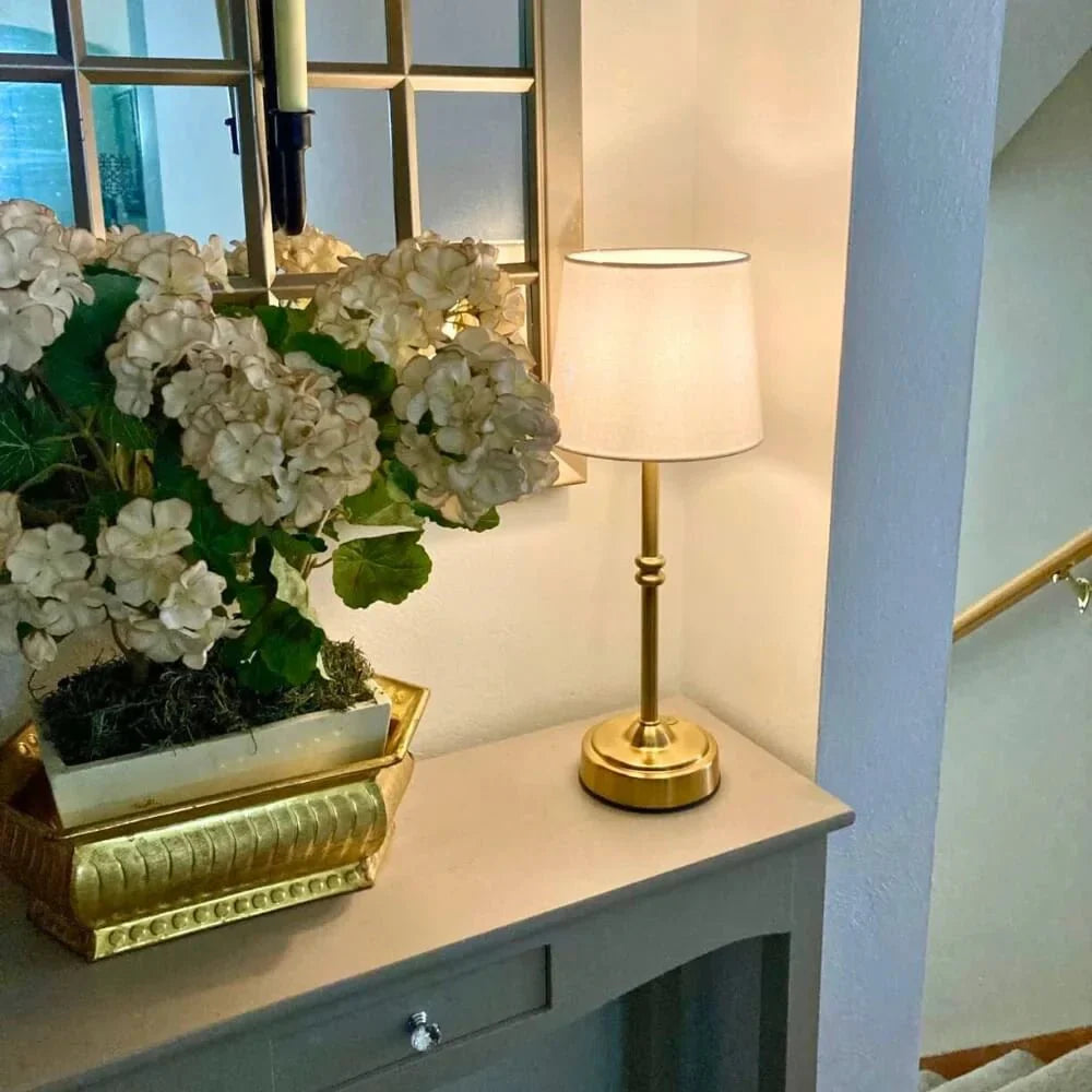 LED Retro Fabric Wireless Table Lamp