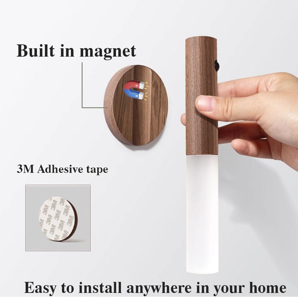 MagnetTourch LED Motion Sensor Night Light Rechargeable | USB Magnetic Wall Light | Warm White Auto On/Off | Hallway Bedroom Stair Lighting
