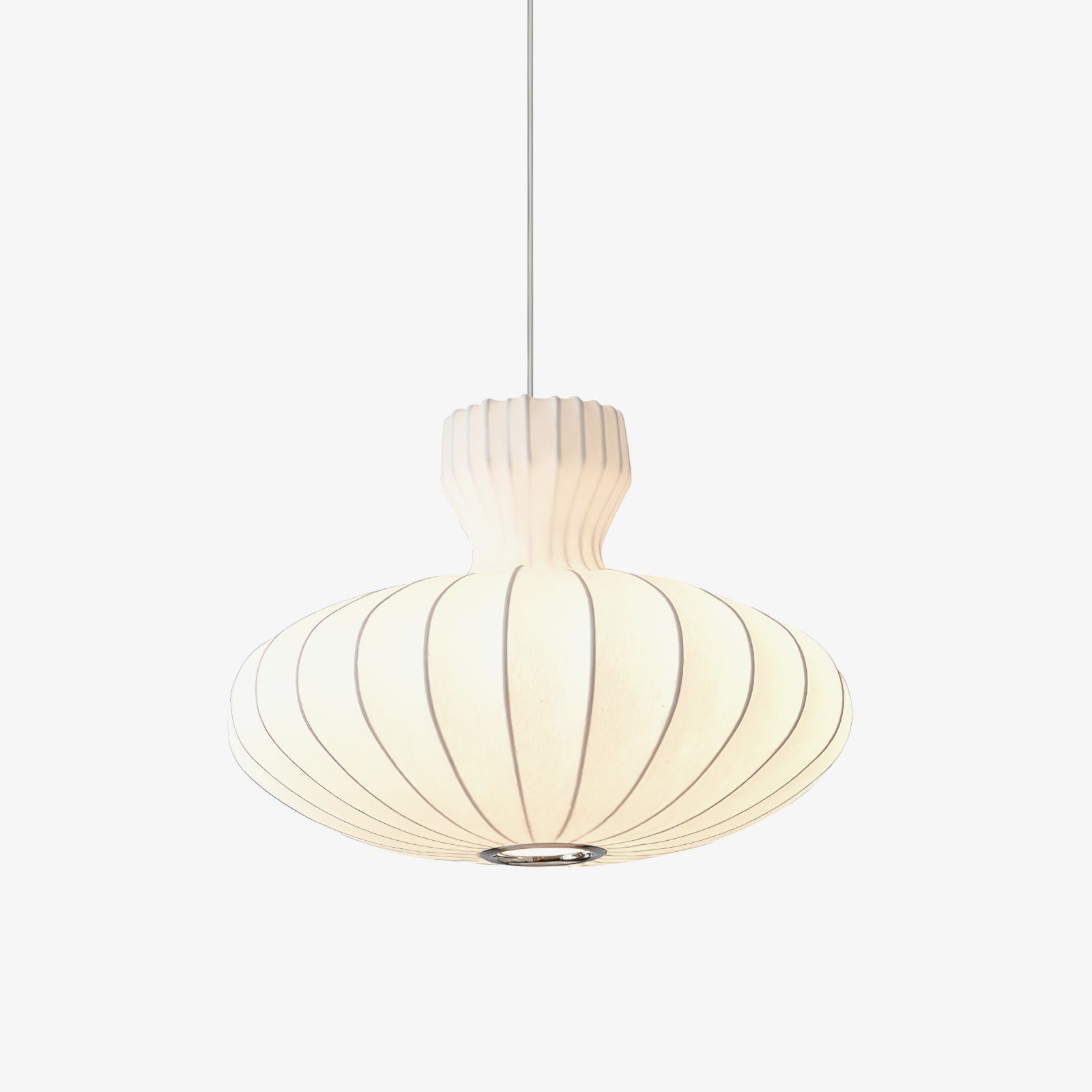 Bella Bloom Pendant Lamp | Pleated Silk Globe Ceiling Light | E26/E27 LED or Edison Bulb | Adjustable Hanging Fixture