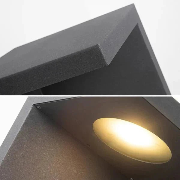 Block Lane Solar Outdoor Lamp | Minimalist LED Concrete Design | Warm White IP65 Waterproof Lighting