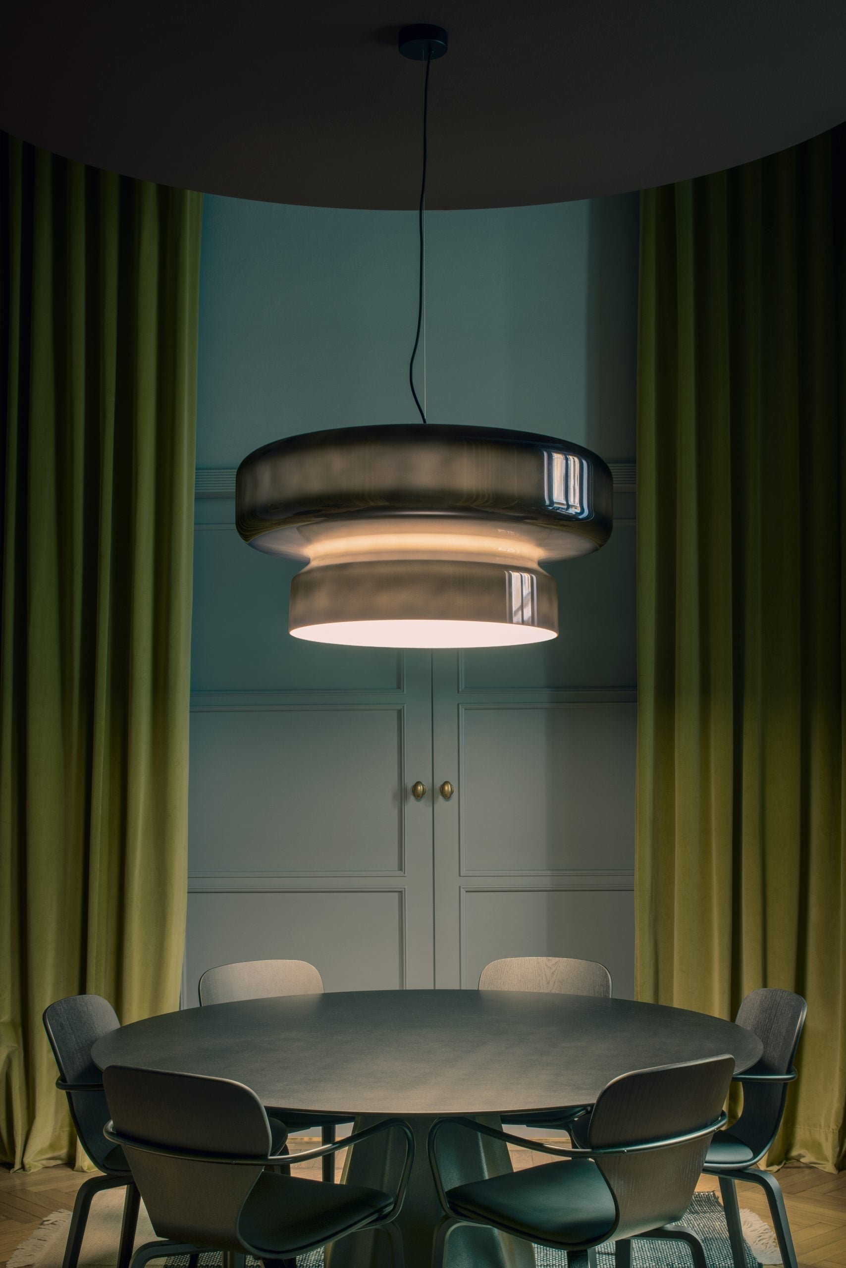 Bohemia Pendant Lamp | Blown Glass LED Light | Adjustable Suspension | Modern Organic Design for Home & Office