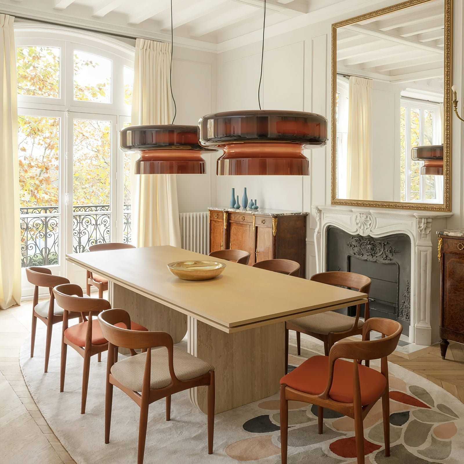 Bohemia Pendant Lamp | Blown Glass LED Light | Adjustable Suspension | Modern Organic Design for Home & Office