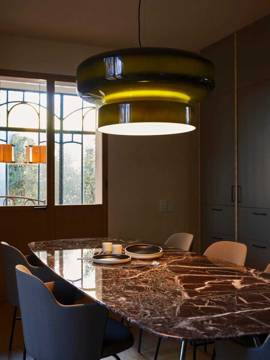 Bohemia Pendant Lamp | Blown Glass LED Light | Adjustable Suspension | Modern Organic Design for Home & Office