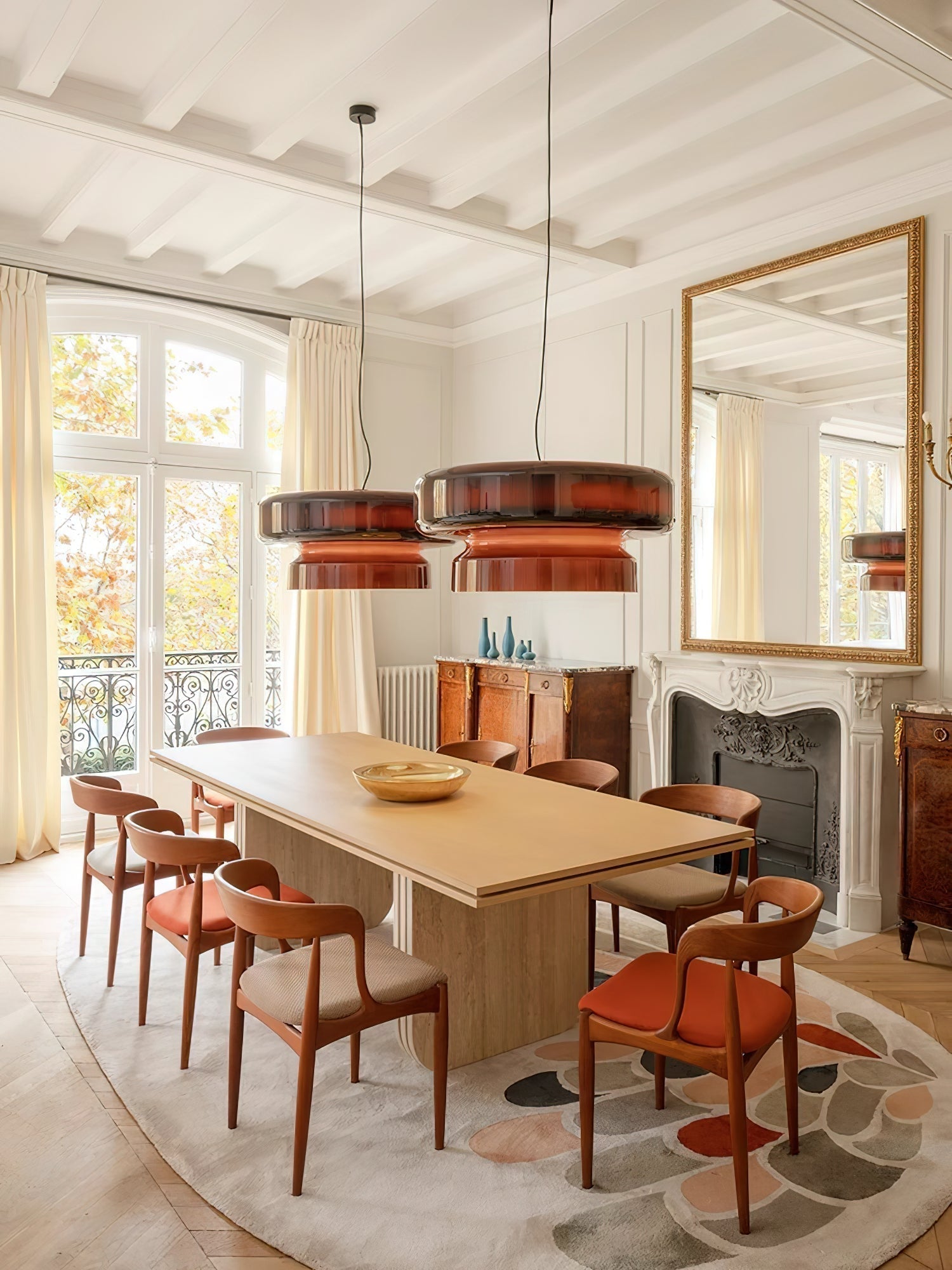 Bohemia Pendant Lamp | Blown Glass LED Light | Adjustable Suspension | Modern Organic Design for Home & Office