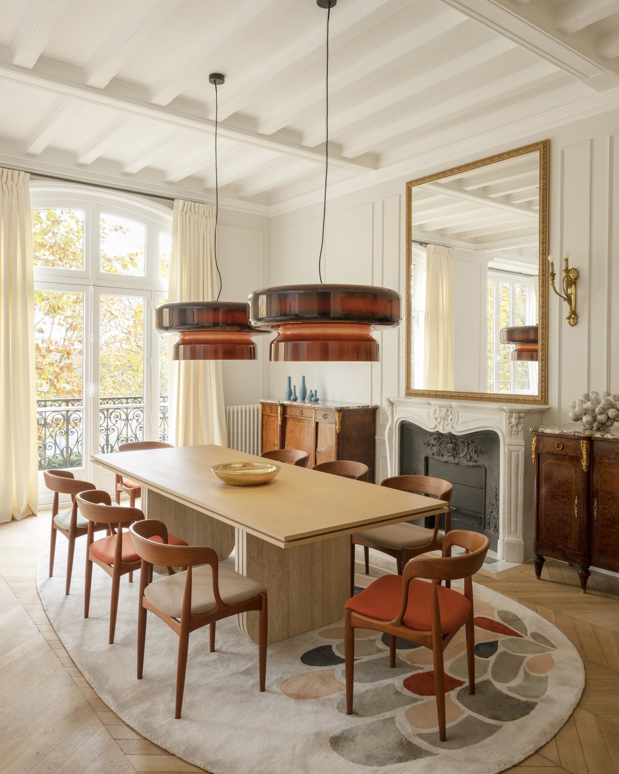 Bohemia Pendant Lamp | Blown Glass LED Light | Adjustable Suspension | Modern Organic Design for Home & Office